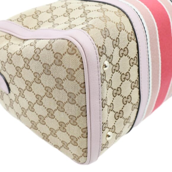 GUCCI Vintage Web Joy Medium GG Canvas Boston Bag Ebony 274205 - Picture 7 of 13